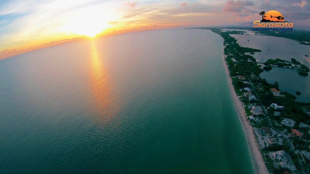 sarasota sunset aerial view